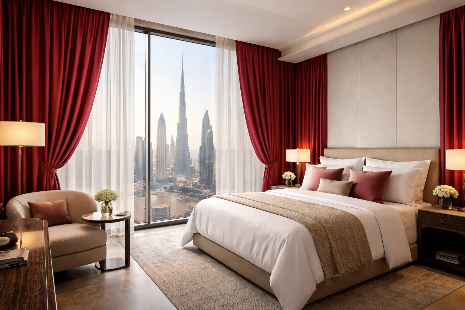 Linen Bedroom Curtains Dubai